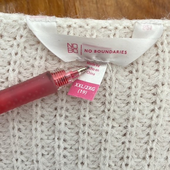 No Boundaries Twist Faux Pearl Sweater - Picture 6 of 8